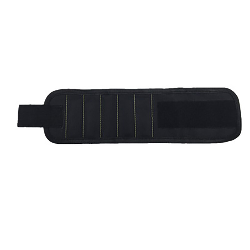 Powerful Magnetic Wristband Bakelite Multi-function Tool Storage Bag Magnet Picker Adsorption Screw Portable Magnetic Wristband: black / 3 rows