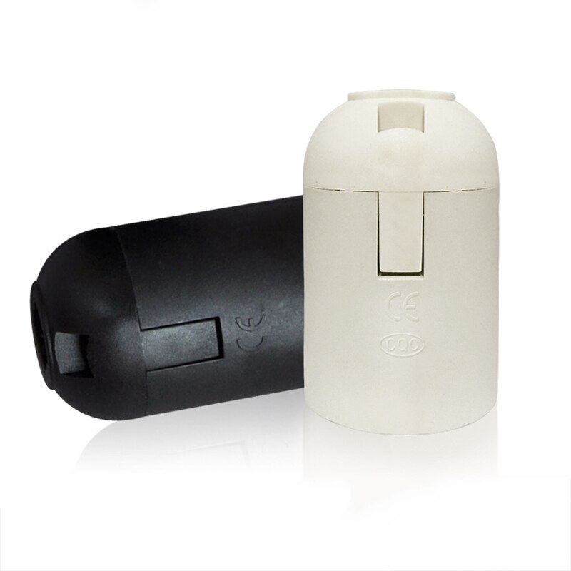 5pcs/lot E27 Plastic bulb holder Lamp Bulb Holder Socket Lamp Base White/Black Screw Pendant Light