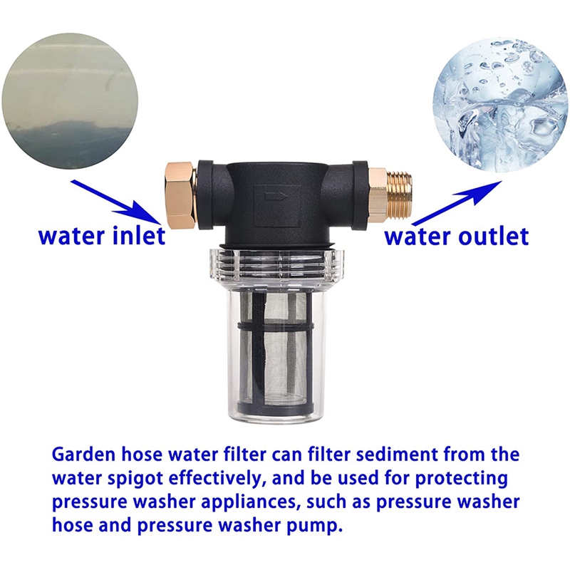 Garten Schlauch Filter, Sediment Filter Befestigung für Druck Unterlegscheibe Einlass Wasser, Inline Wasser Filter für Garten Schlauch