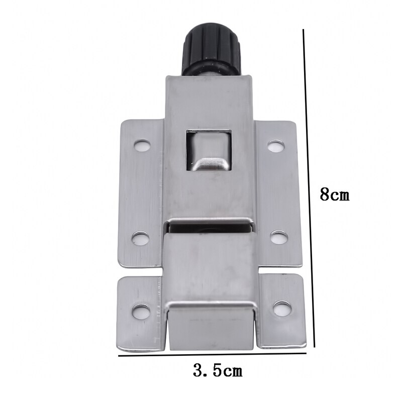 201 Stainless Steel Automatic Spring Latch Loaded Push Button 8cm Long Gate Door Lock Trap