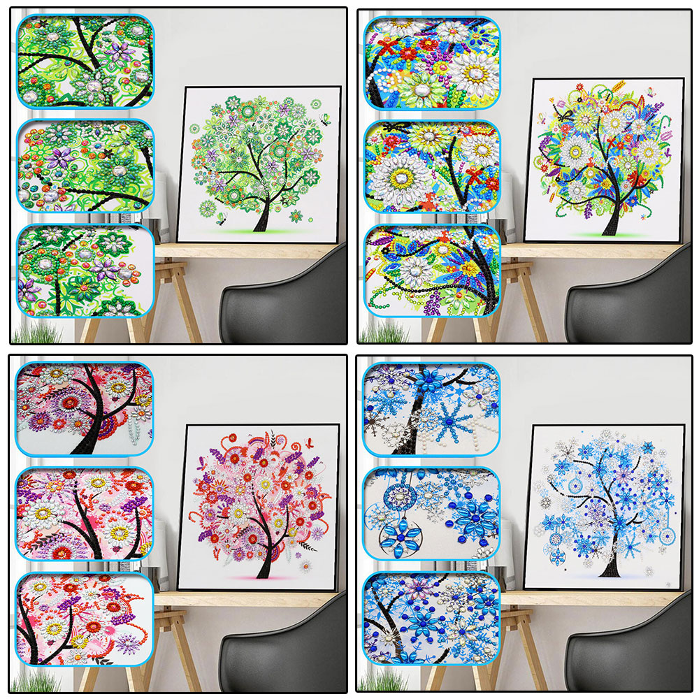 5D diamond painting four seasons tree landscape special diamond embroidery painting mosaic DIY stickers handmade cross stitch