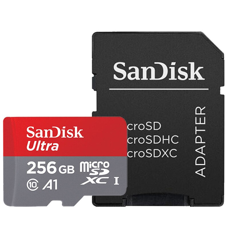 Sandisk-tarjeta micro sd con adaptador, 16GB, 32GB, 64GB, 128GB, tarjeta de memoria de 200GB, 256GB, Clase 10, 400GB, tarjeta tf: 256GB-AP