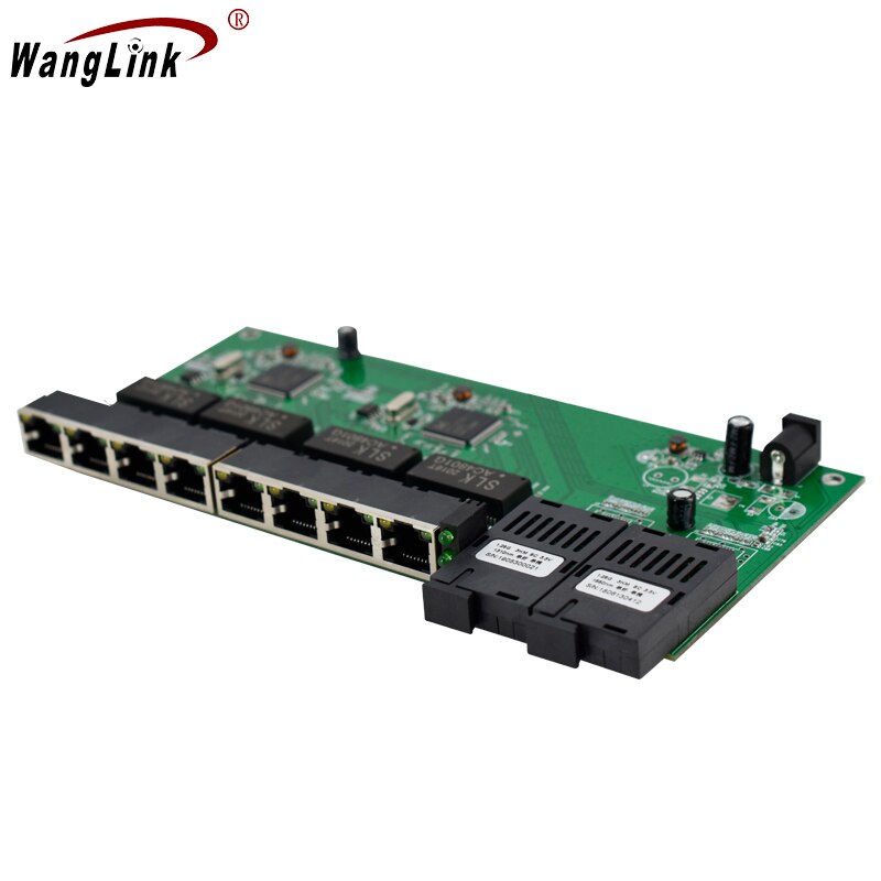 10/100/1000m gigabit ethernet switch fibra óptica conversor de mídia pcba 8 rj45 utp e 2 sc fibra porta placa pcb