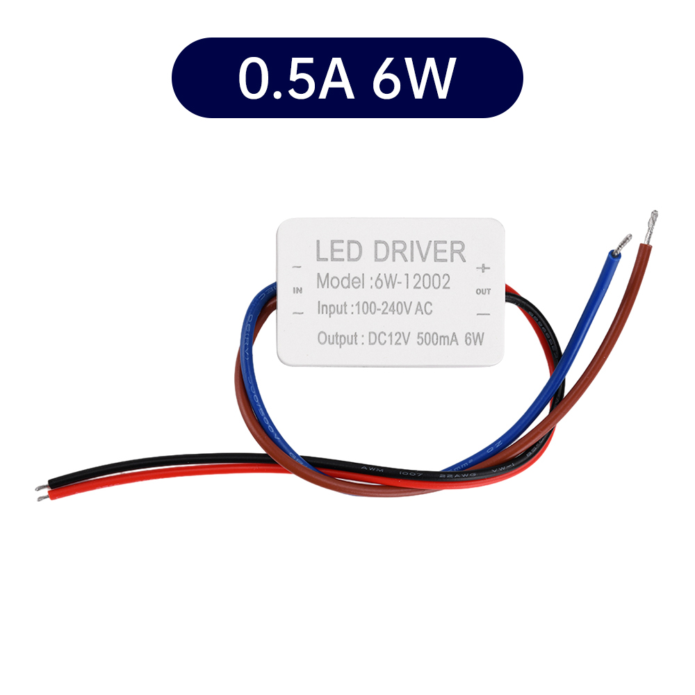 DC 12V 0.5A 6W LED Driver Constant Voltage Driver Power Supply Bathroom Light Mirror Front Light Strip Driver Power Supply: Default Title