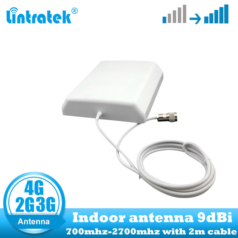 Lintratek 9dbi 700-2700Mhz 2G 3G 4G Indoor Panel Antenna GSM CDMA WCDMA LTE UMTS Indoor Repeater Antenna 4G LTE Wall Antenna