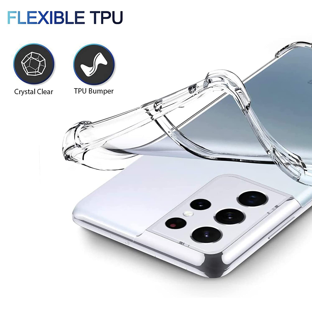 Coque de luxe transparente en Silicone, étui souple en TPU pour Samsung Galaxy S22 Plus / Ultra