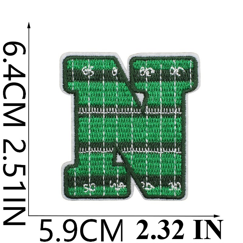 Sports Style Rugby Embroidery Patch Sticker 26 English Letters Clothes Decorative Cloth Sticker Team Chapter Boy Embroidery Piec: Transparent