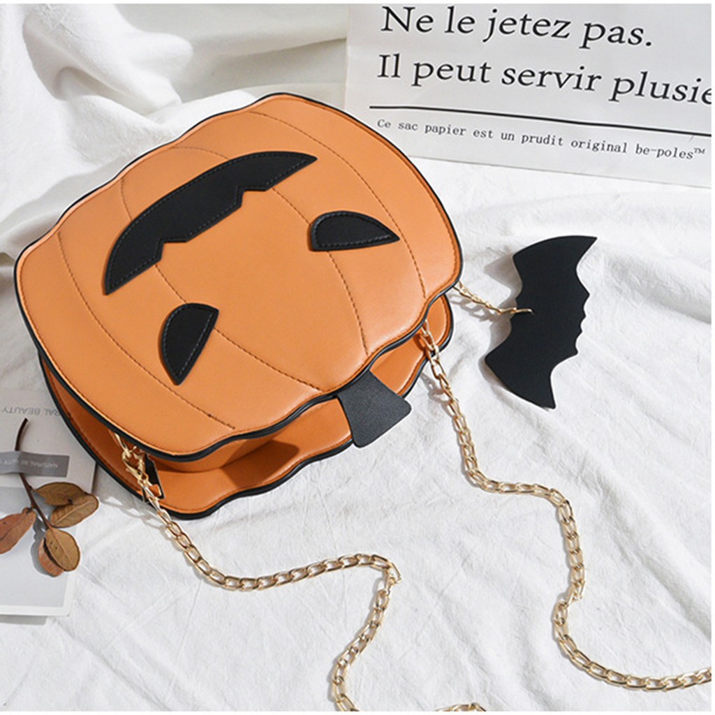 Lustige SchöNe Kürbis Handtasche Halloween Süssigkeit Tasche Mädchen Schulter Bote Tasche Damen Bote Schulter Tasche lässig Geldbörse Handtasche