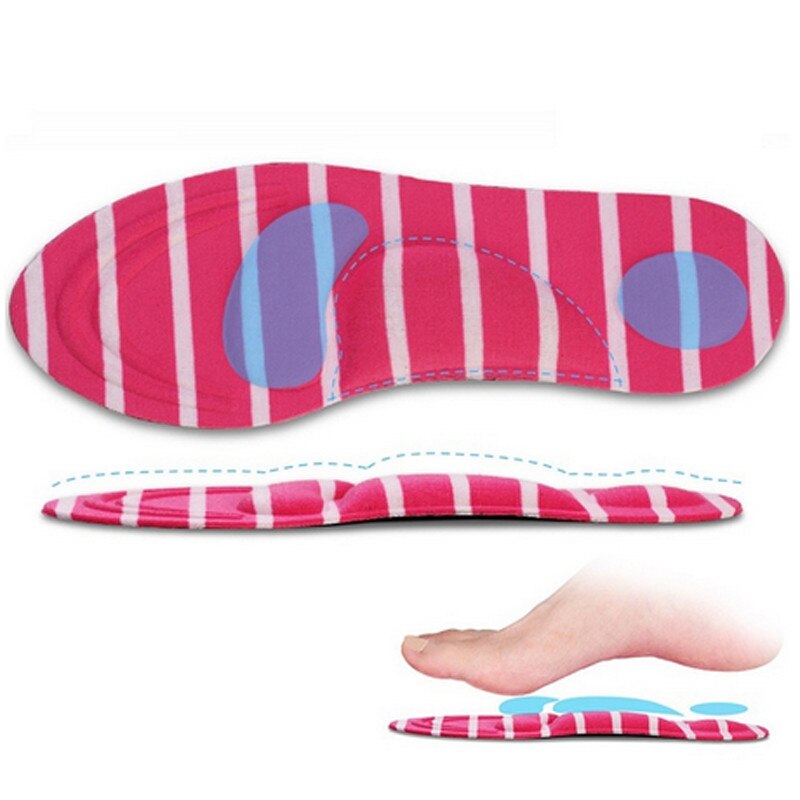 3D plantillas de masaje de espuma de memoria suave cuidado de los pies zapatos de tacón alto zapatos de esponja cojín de absorción de golpes almohadilla de zapato