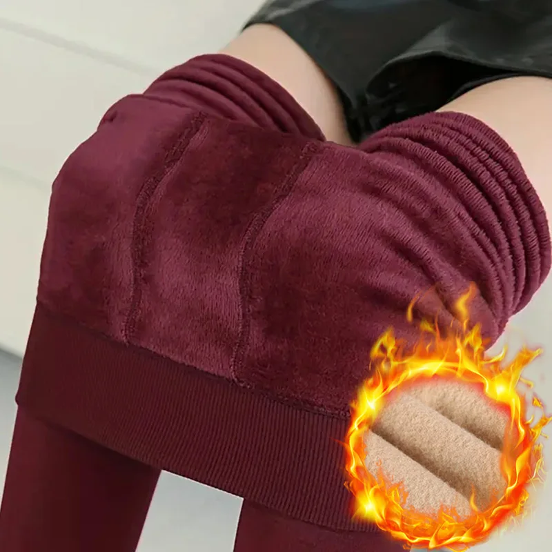Vrouw Fleece Warme Panty Winter Dikker Thermische Panty Sexy Effen Kousen Slanke Elastische Fluwelen Panty Vrouwelijke Legging