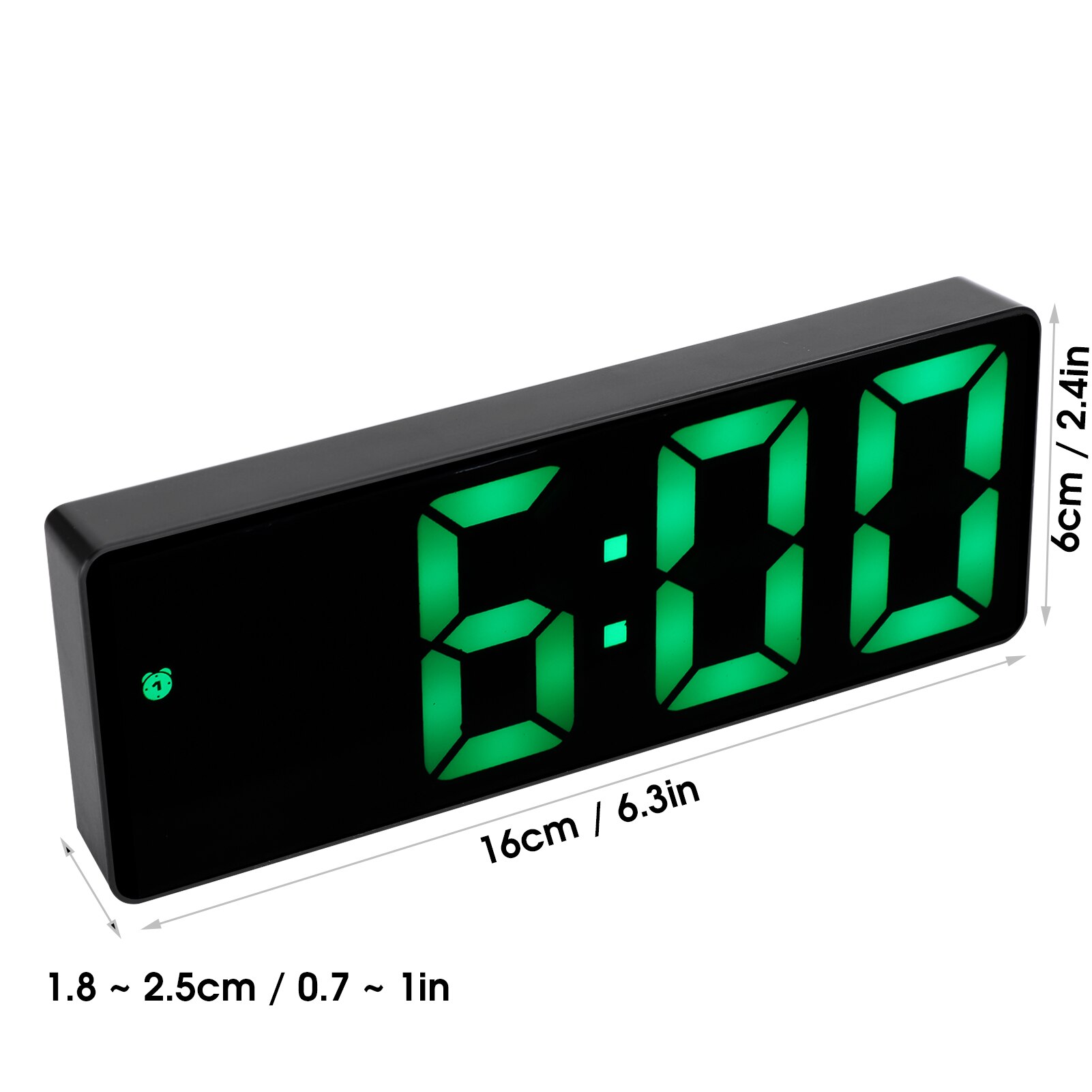 Electronic Digital Clock LED Display Digital Mirror Alarm Clocks Battery Plug-In Dual-Use Powered Beautiful Clocks Table Decor