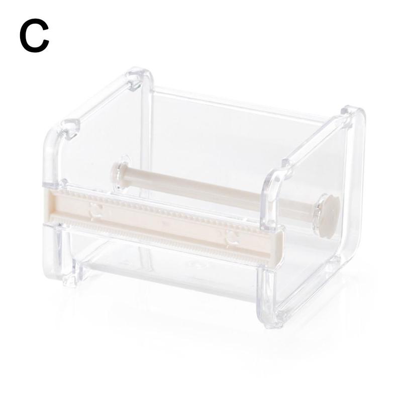 Mini Tape Dispenser, Small Tape Cutter, Washi Tape Cutter, Office Stationery, Transparent Tape Holder, Tape Dispenser: C