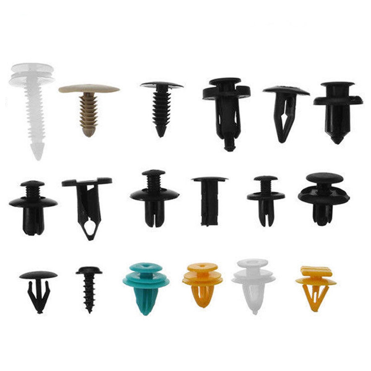 100 Pcs/set Car Panel Fender Fixing Rivets Push Pin Automotive Bumper Plastic Fastener Assorted Kit