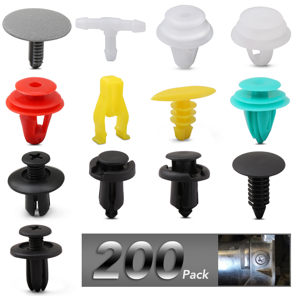 200 stk universelle blandede klips for toyota corolla avensis yaris rav 4 auris prius prado camry celica fortuner venza highlander