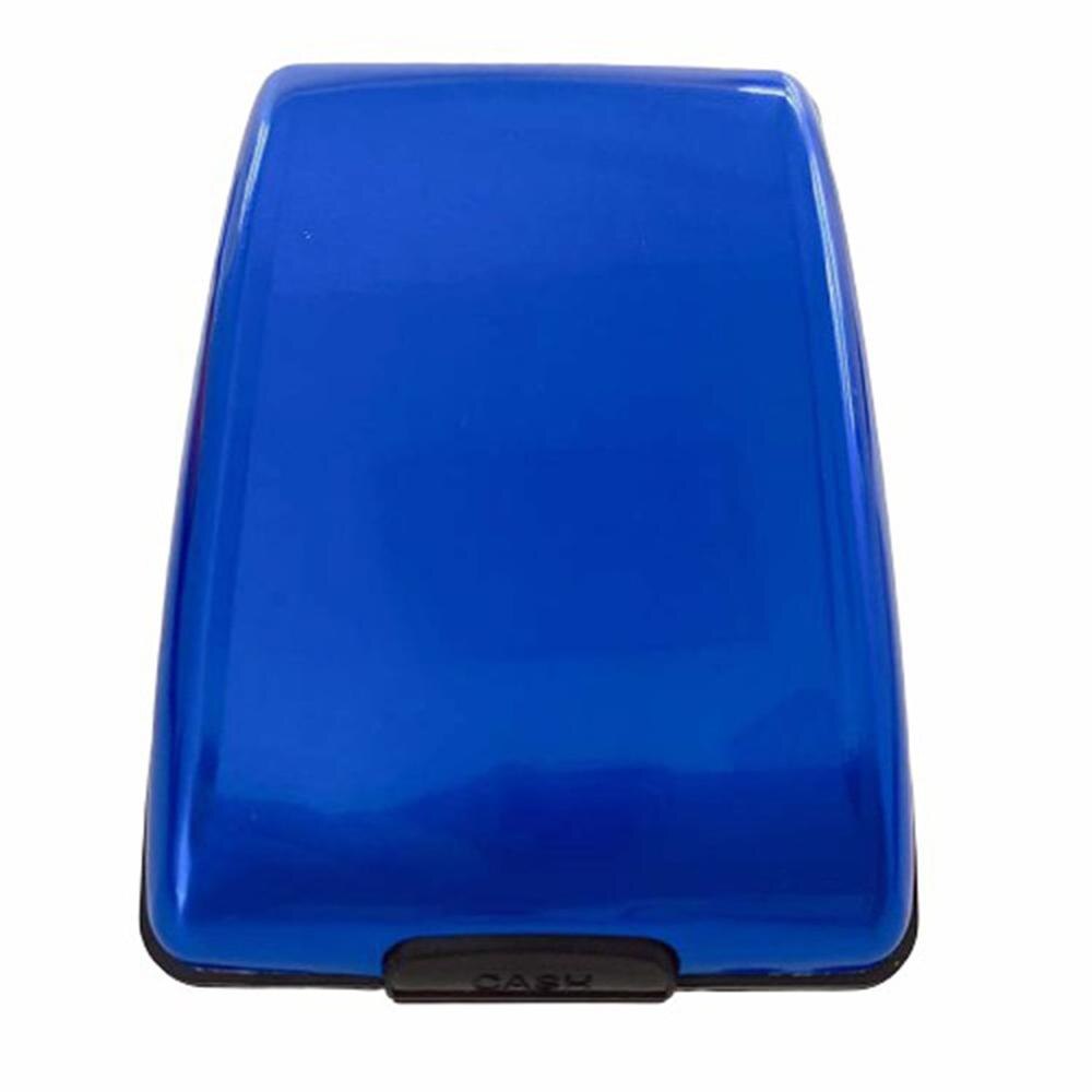 Rfid Anti-Diefstal Opknoping Nek Id Tas Card Purse Reizen Opbergtas Pouch Wallet Purse Case Document Kaart Paspoort houder: Blauw