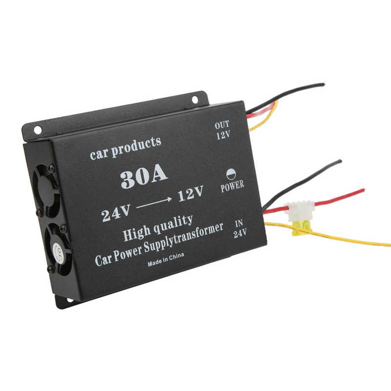 DC24V To 12V Car Voltage Reducer 24V To 12V Converter Environmental Short Circuit Protection for Buses