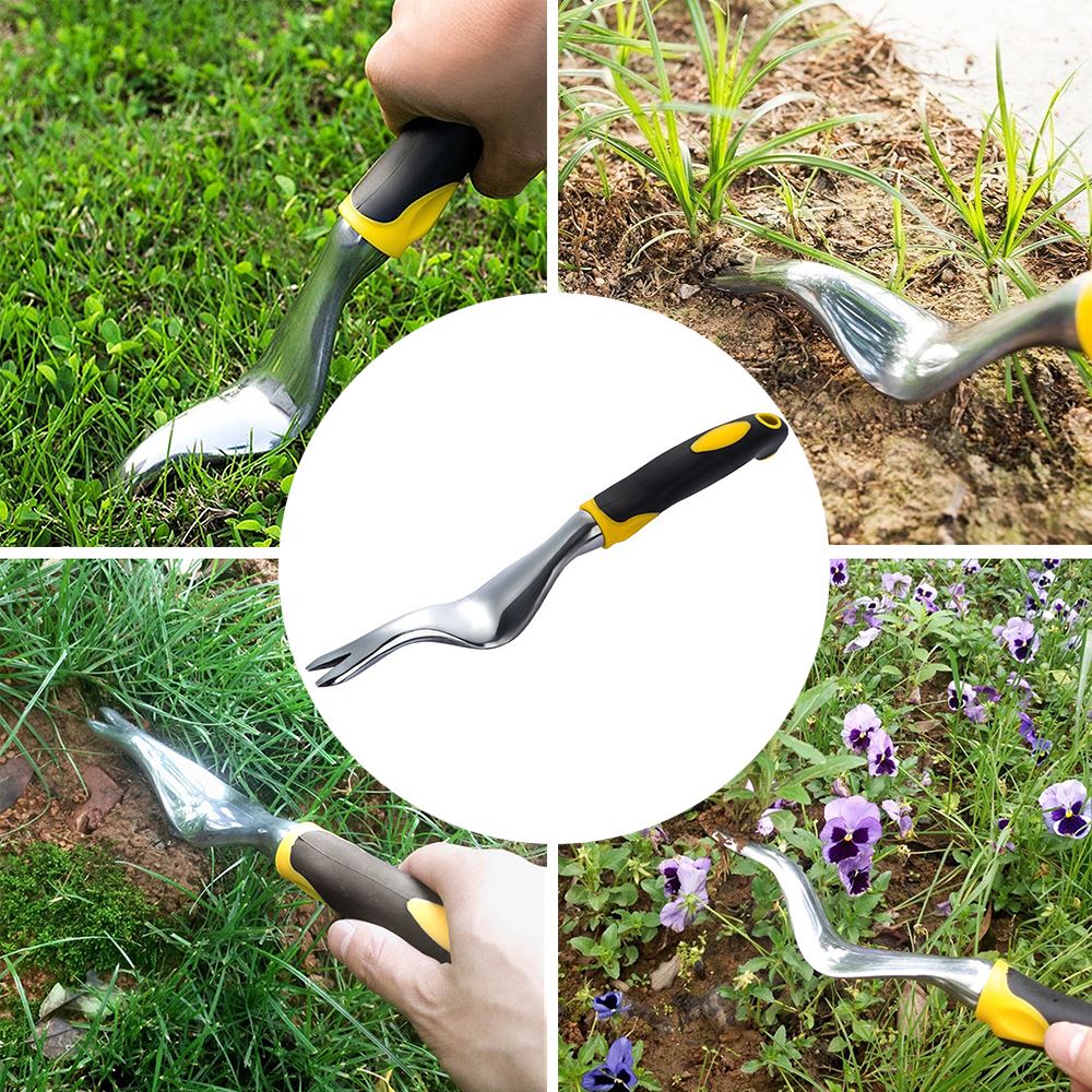 Portable Stainless Steel Garden Weeder Hand Weeding Removal Cutter Dandelion Puller Tools Multifunction Weeder Quick Remove Tool