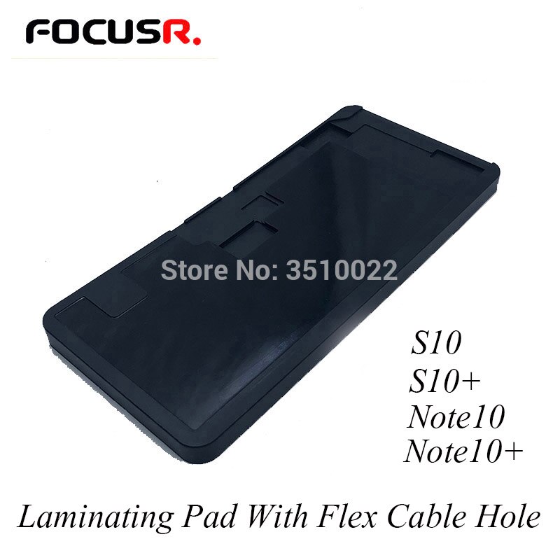 Lcd Siliconen Lamineren Mold Zwart Met Flex Kabel Gat Voor Samsung S10 G973 S10Plus G975 Note10 Note 10 + Geen bocht Flex Kabel Pad