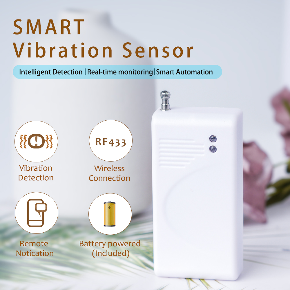 Topvico 1/2/3/5pcs 433mhz Vibration Sensor Detector Wireless Door Window Glass Break Shock Opening Alarm Anti-theft Hub Required