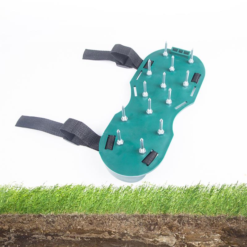 Aérateur de pelouse chaussures nouveauté avec 4 lacet jardin cour herbe cultivateur Scarification outil à ongles