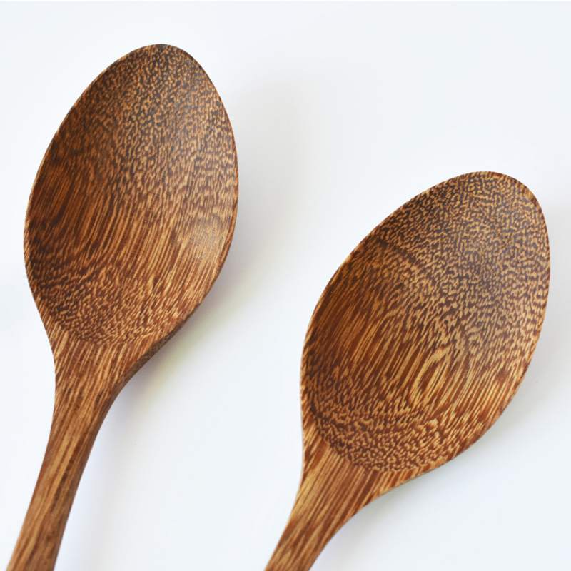 Cuchara grande de cocina para el hogar cuchara de madera Natural cucharas de sopa sin Pintura ecológica cuchara de cena vajilla de madera