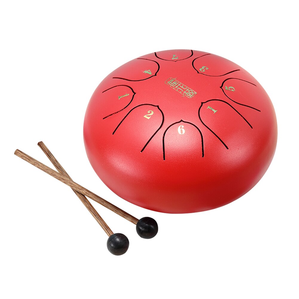 6 Inch Tong Drum 8 Tone Staal Mini Tong Drum Met Hamers Draagtas Percussie Instrument Voor Kinderen Delicate Ornament