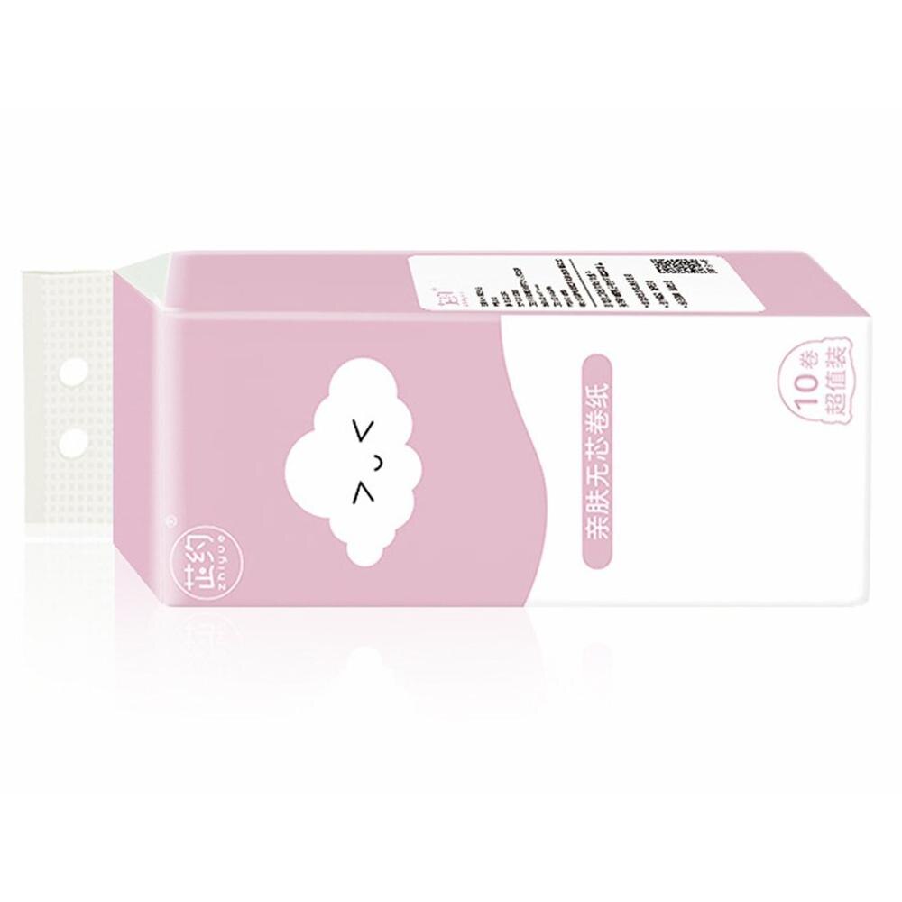 Household Toilet Paper Affordable Coreless Paper Wood Pulp Tissue Roll Paper Toilet Roll Paper 10 Rolls