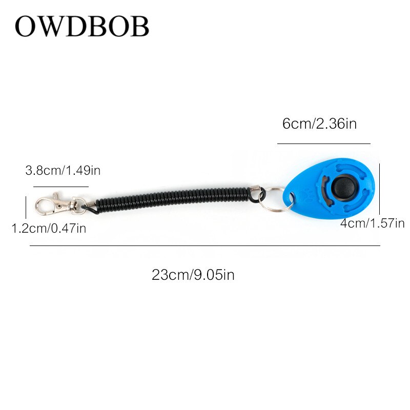 OWDBOB Pet Trainer Pet Puppy Dog Training Clickers Verstelbare Sound Sleutelhanger en Polsband Doggy Trein Klik Huisdier Accessoires