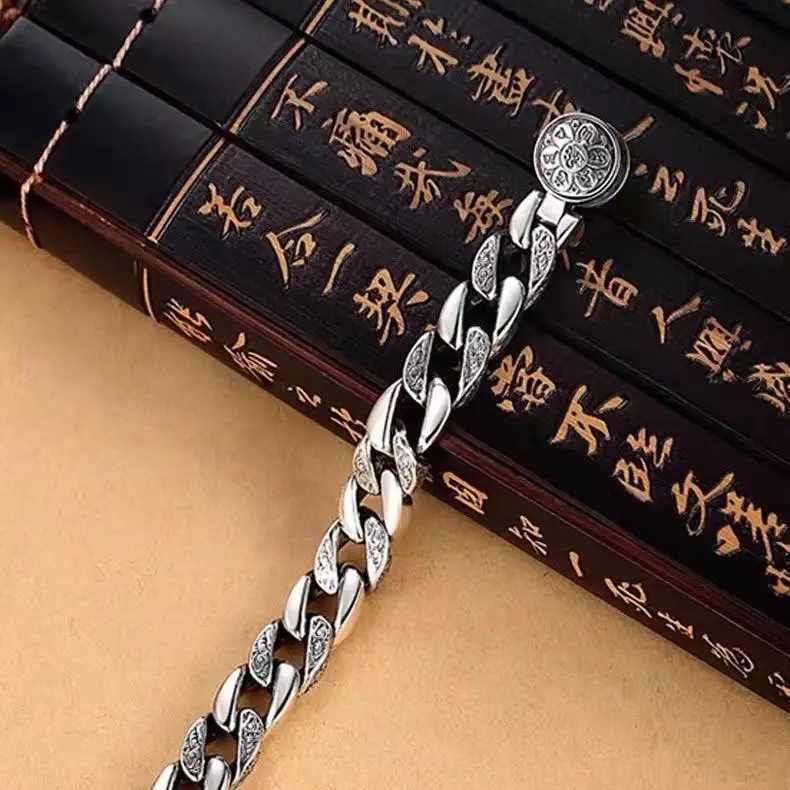 Hx Nieuw Lucky Jinbao Paixiu Dominante Heren Handgemaakte Zilveren Armband Retro Trend Armband Mode Sieraden Accessoires