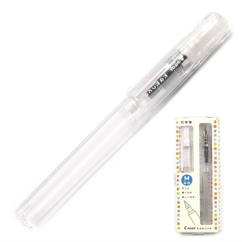 Pilot kakuno transparante vulpen met schattige smiley, f&m standaard penpunt, kalligrafie oefenpennen, schrijfwaren.: Groente / F