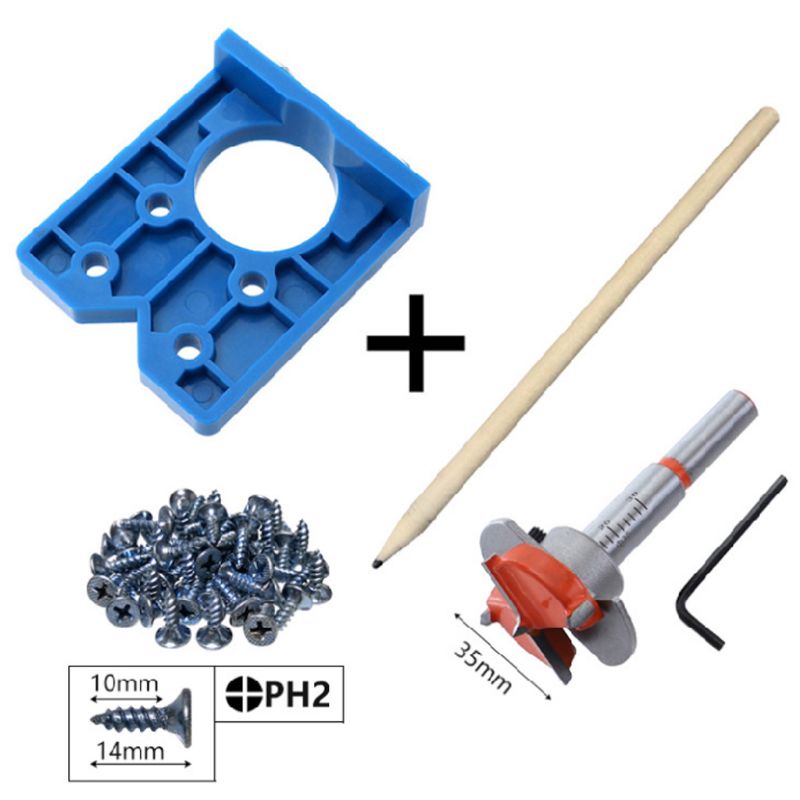 35mm Verborgen Scharnier Jig Aluminium met Quick Clamp, Verstelbare