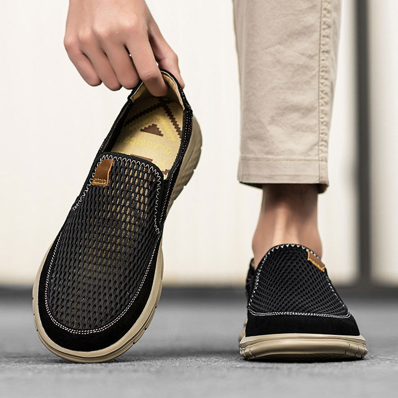 A slip-on loafers, suitable for men's summer breathable casual shoes, light walking shoes, better