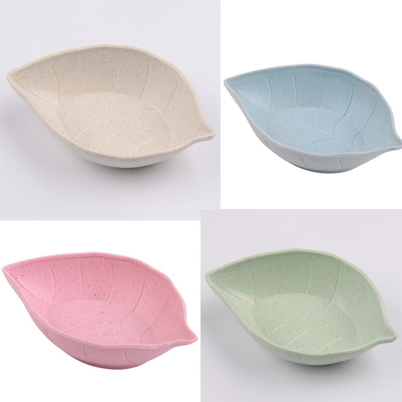 Multifunctional Side Dish Snack Plate Dumplings Dipped In Water Plate Vinegar Sauce Dish Leaf Shape Small Dish Kitchenware