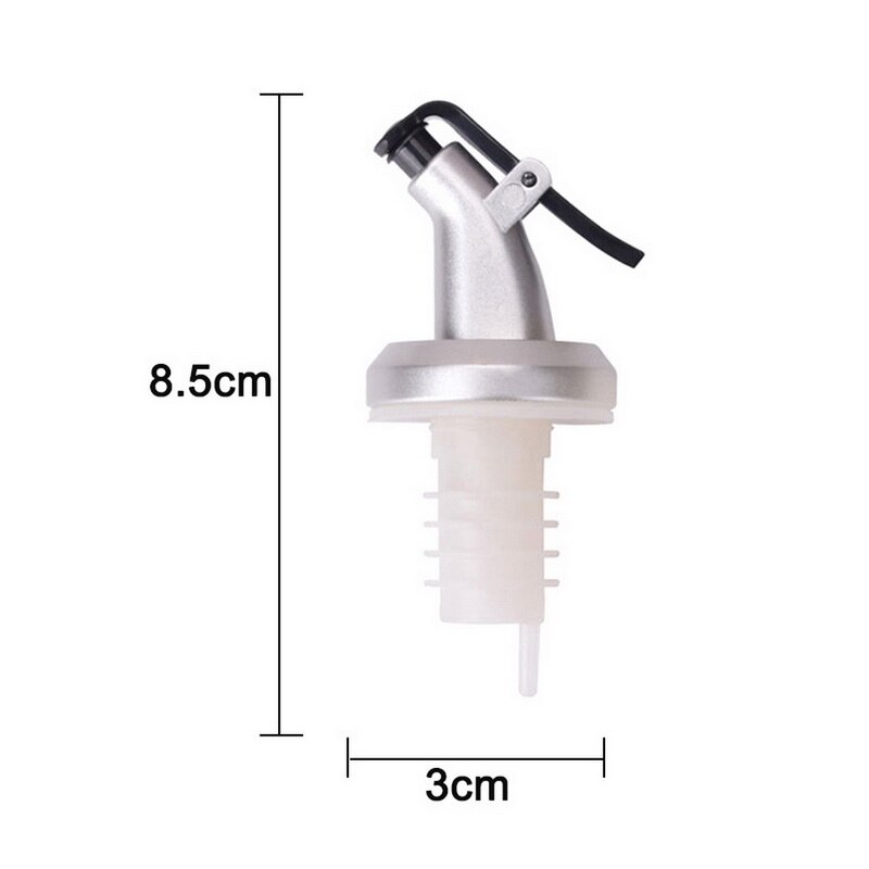 3Pcs Olie Fles Stopper Lock Plug Seal Lekvrije Food Grade Rubber Nozzle Spuit Liquor Dispenser Wijn Schenker keuken Bar Tool: 1 pcs white