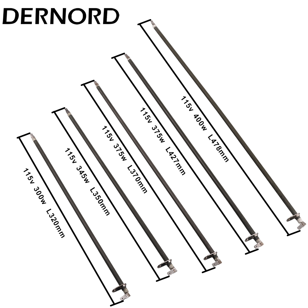 DERNORD Oven Luchtverwarmingselement 110 v-115 v Elektrische Rechte Buisverwarmer met Metalen Plaat Door Gloeien SUS304
