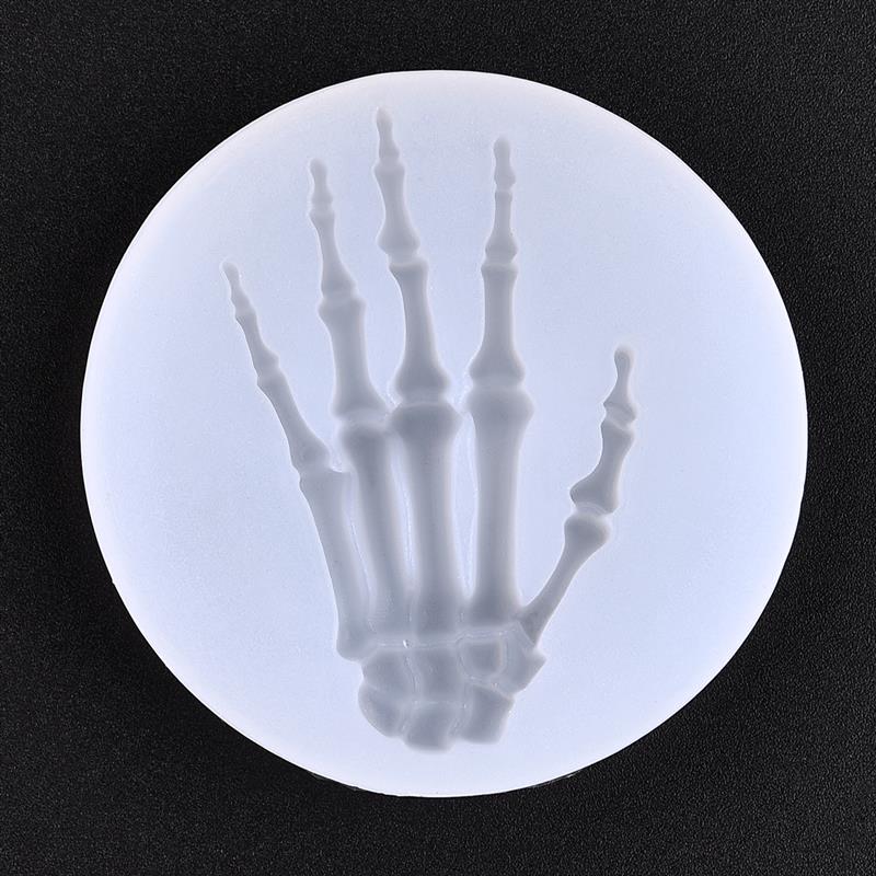 Halloween doodskist pompoen schedel uil vleermuisvorm siliconen mal hars mal epoxy uv hars knutselen doe-het-zelf sieraden maken gereedschap: 03- skelethanden
