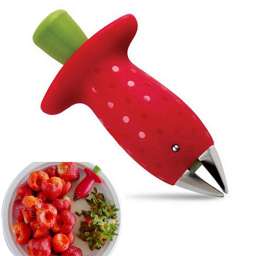 Aardbei Berry Stem Gem Bladeren Huller Remover Fruit Corer Keuken Tool 40FP20: Default Title