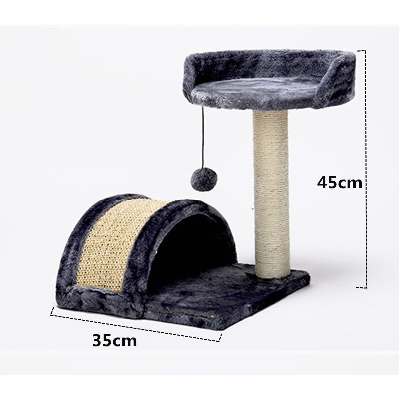 Pet Cat Climbing Tree Scratching Post Board Cat Tree House Removable Cat Bed Cat Condo Climbing Frame Furniture Scratchers Post