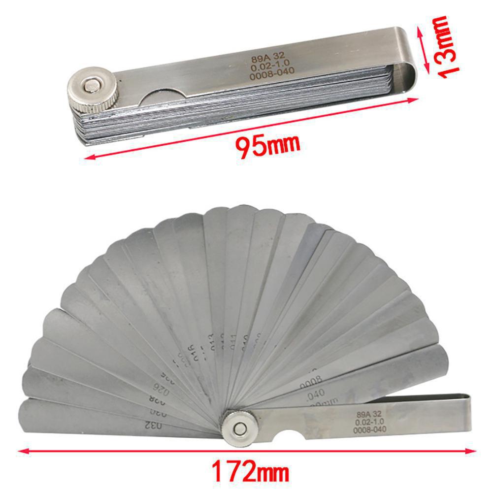 Sistema Métrico británico medidor de espesor de 0,02-1,0mm, 32 unidades