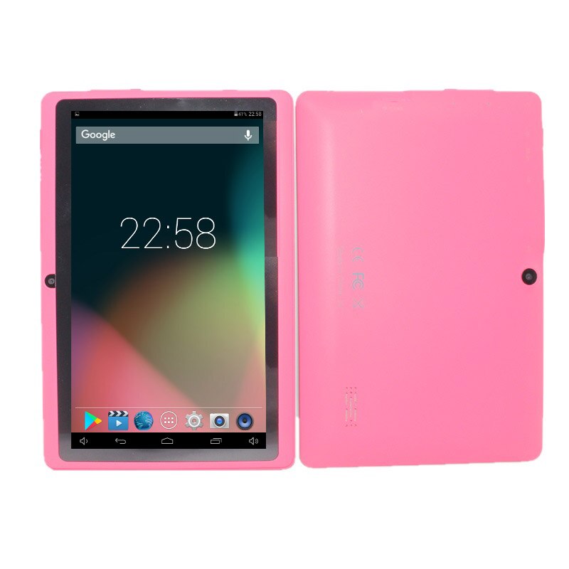 Glavey 7 Inch Q88 Pro Android 4.4 512Mb + 8Gb Allwinner A33 Quad Core Tablet Pc Dual Camera wifi Bluetooth Roze Blauw Kleur