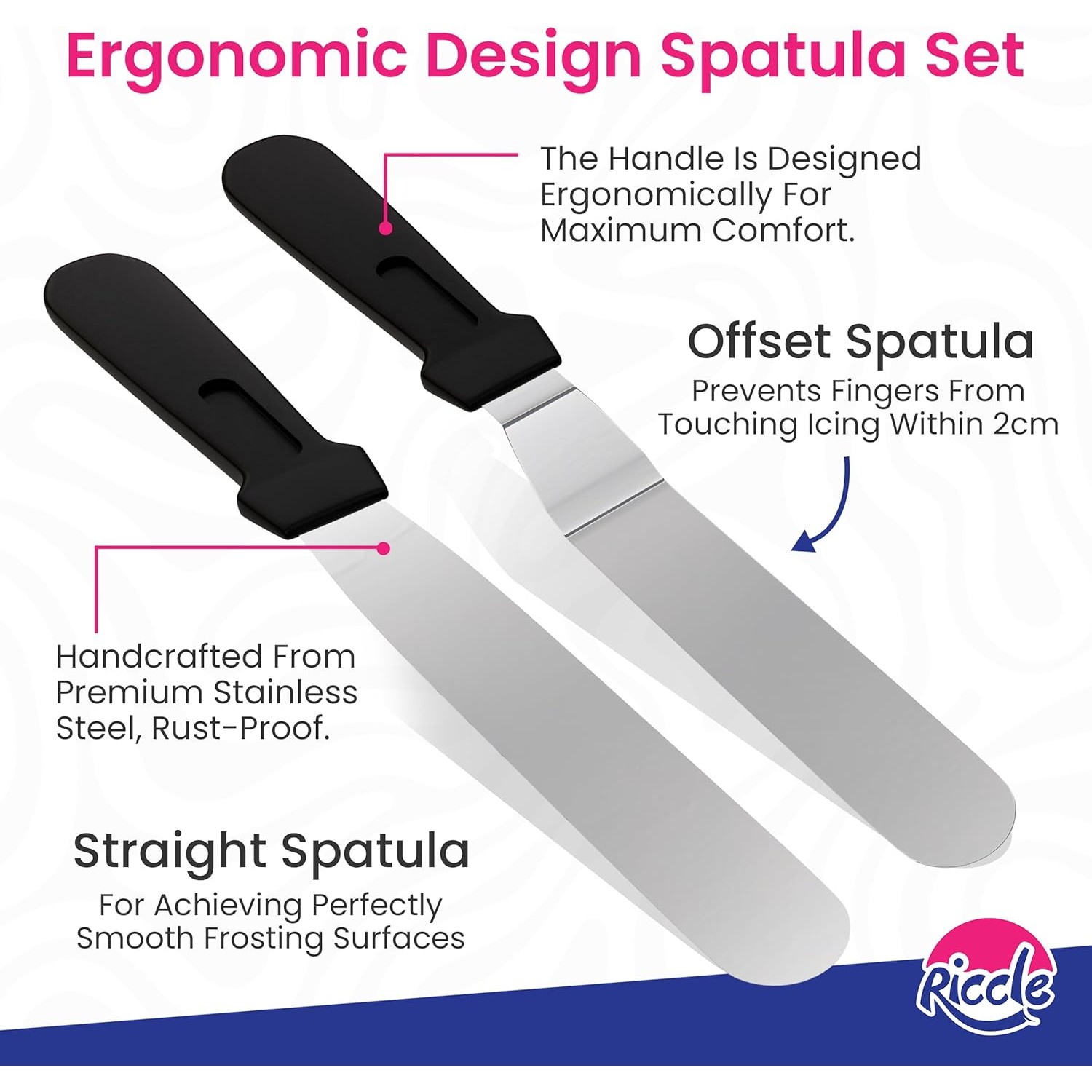 88 stk. kakedekorasjonssett med kakeplate, engangs, gjenbrukbare sprøyteposer, sprøytetupper til glasur, stekespadler, kamskrape