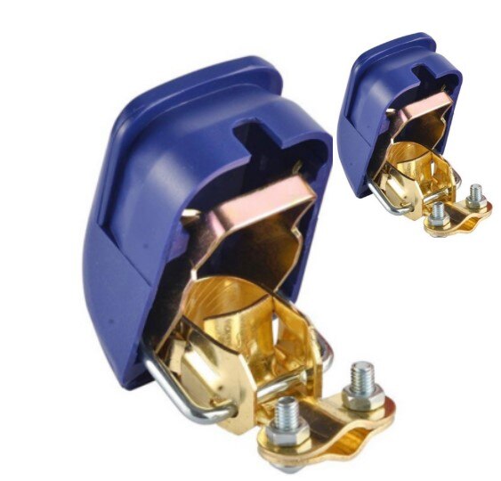 Universal Car Battery Terminal Connector Battery 2pcs Quick Release Battery Terminals Clamps Toggle Switch Parts For Truck Auto: 2pcs blue