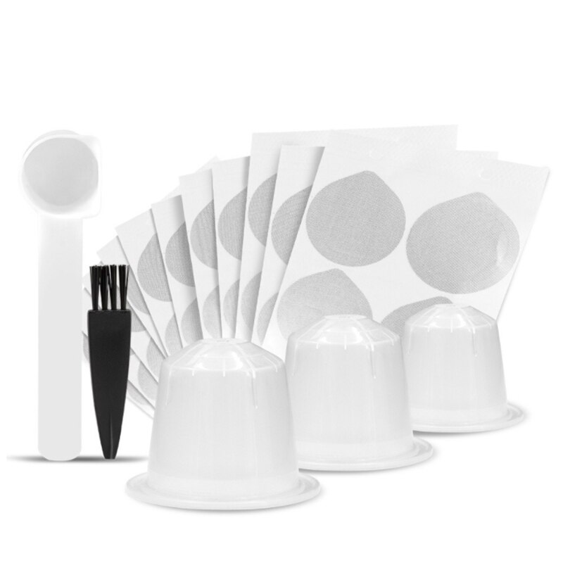 100Pcs Coffee Capsule Cup Disposable Nespresso Pod for Nescafe Automatic Coffee Machine Food Package Cafe Supplies: White