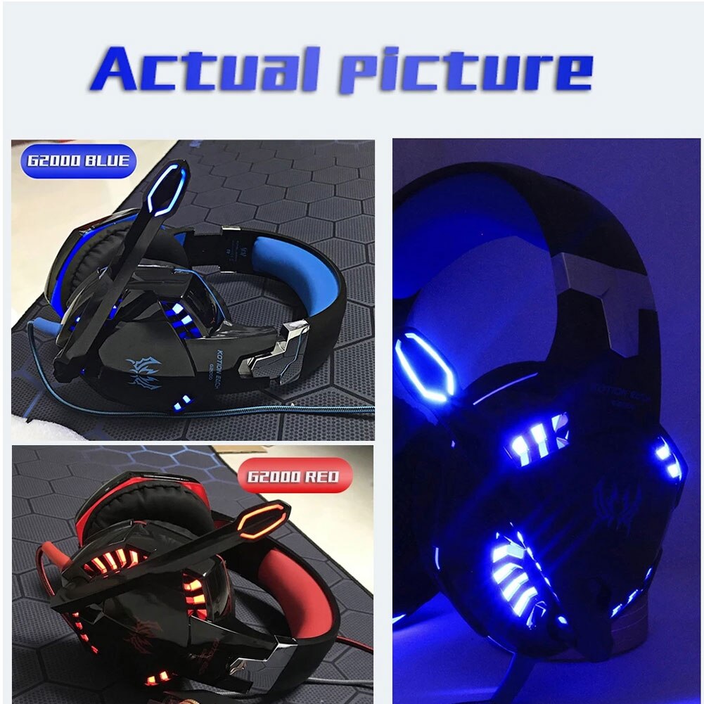 G2000 Spielen Headset Verdrahtete 3D umgeben Klang Kopfhörer RGB Licht Professionelle Headset Mit Mikrofon Für Laptop Smartphone