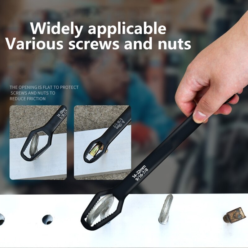 Double End Wrenches Universal Spanner 14-22mm 8-13mm Wrench Key Screw Nuts Repair Quick Release Wide Used