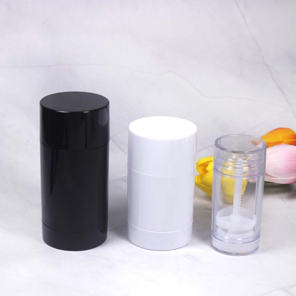 High Capacity Deodorant Container Cosmetic Lotion Fondation Bar Empty Package Plastic Transparent Solid Glue Tube 30g 50g 75g