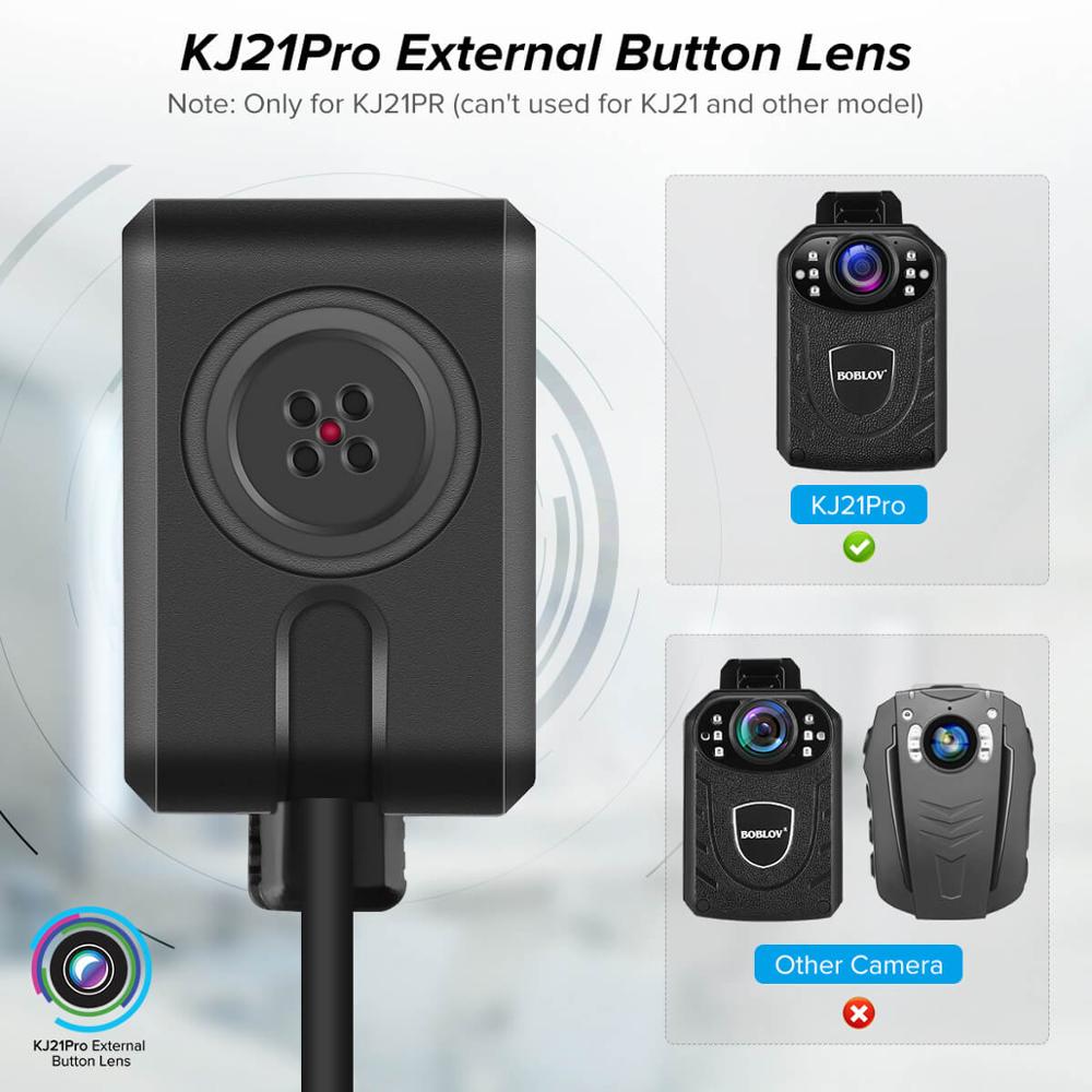 BOBLOV KJ21 PRO Button Camera External Lens Camera 720P Compatible With Small Body Camera KJ21PRO, Not for Mini Boblov KJ21 Can