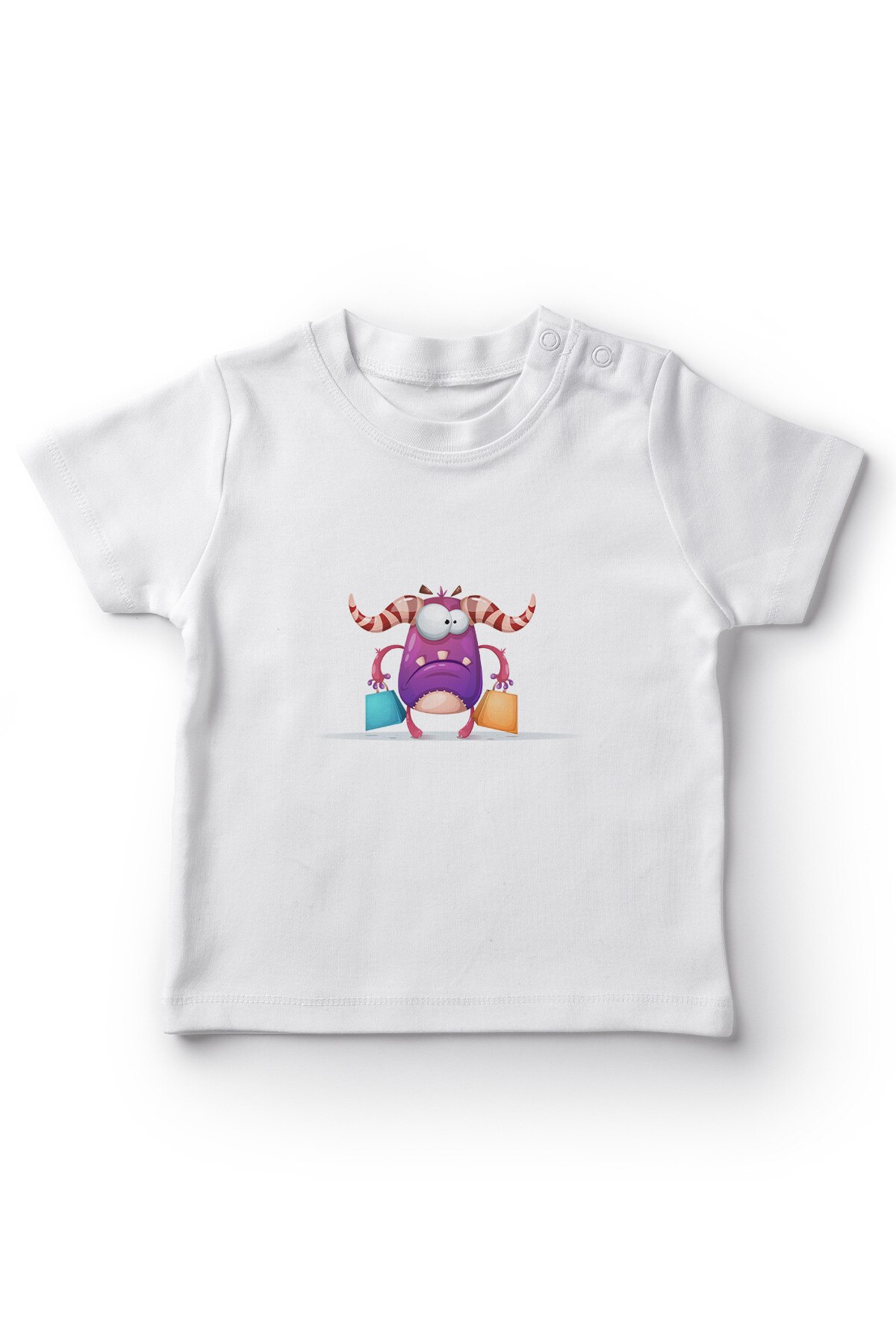 Angemiel Baby Shopping Monster Baby Boy T-Shirt White