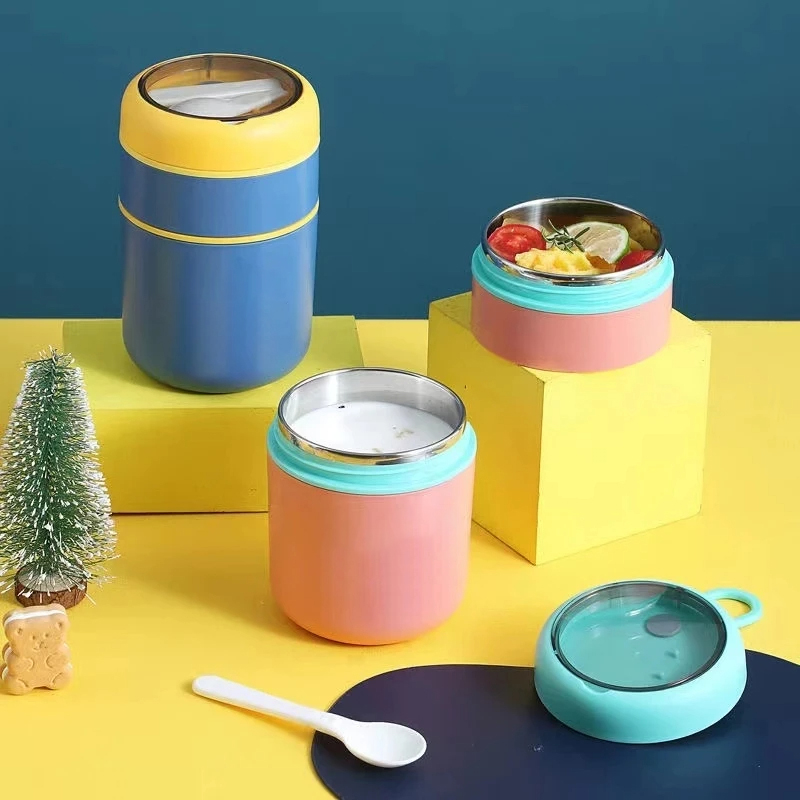 530ml/710ml Food Thermal Jar Insulated Soup Cup Thermos Containers Stainless Steel Lunch Box Thermo Keep for School Children