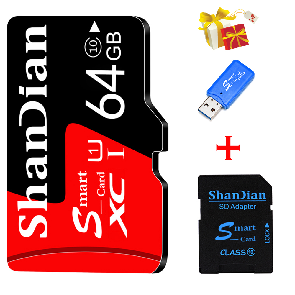 Tarjeta de memoria Ultra MicroSDXC UHS-I C10 Full HD A1 tarjeta MicroSDHC C4 de alta velocidad tarjeta Flash Trans para teléfono Android: 64 GB